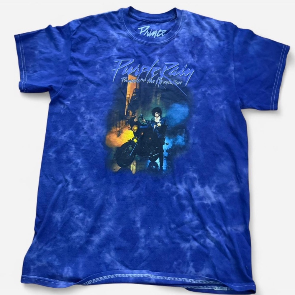 prince purple rain tie dye t-shirt